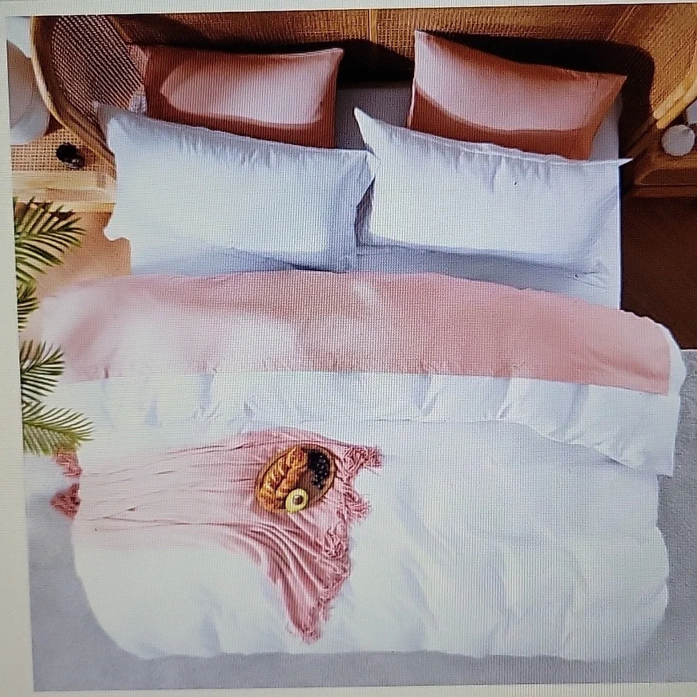 Nestl King white duvet cover & 2 pillow shams 104